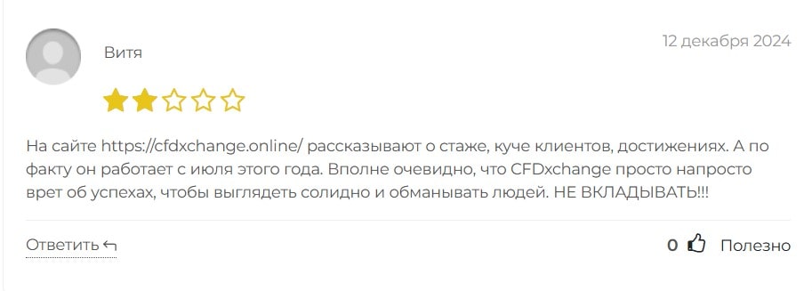 cfdxchange.online отзывы
