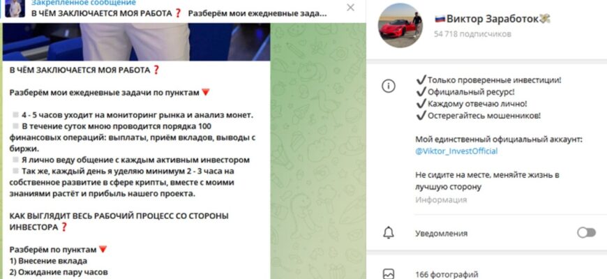 Тг Виктор Заработок (@Viktor_InvestOfficial)